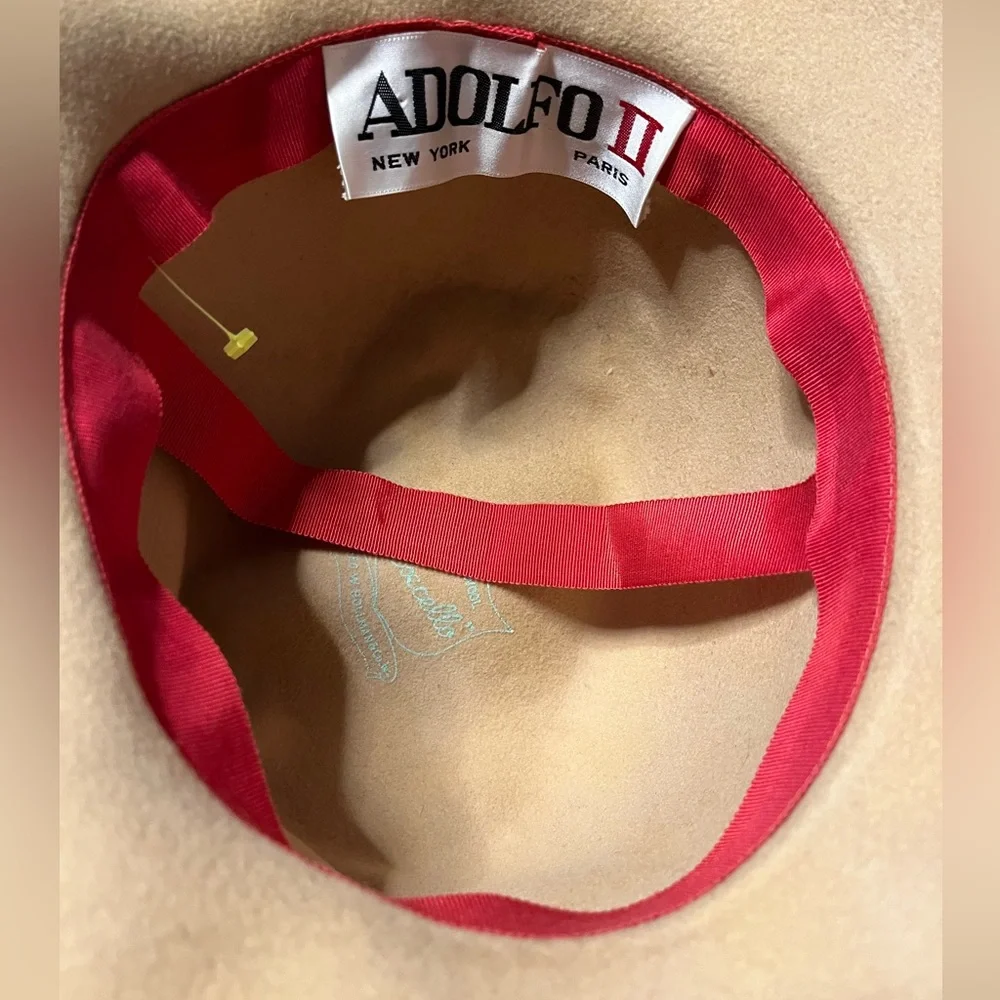 Adolfo Womens Vintage Wool Hat